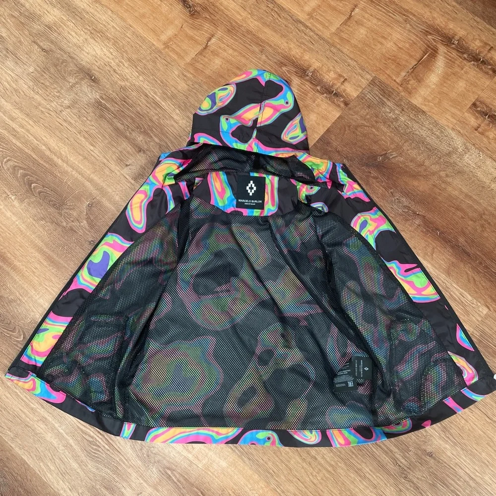 Marcelo Burlon Kids of Milan Girls Boys Windbreaker Jacket‎ Size 6Y Colorful Zip